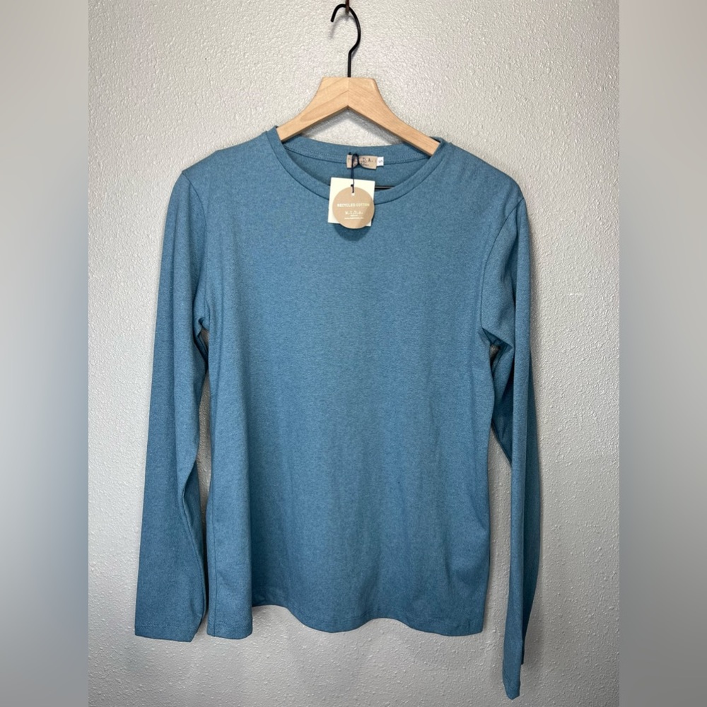 NWT! Mida Undici Long Sleeve Top Size Small‎ Made In Italy 100% Recycled Cotton